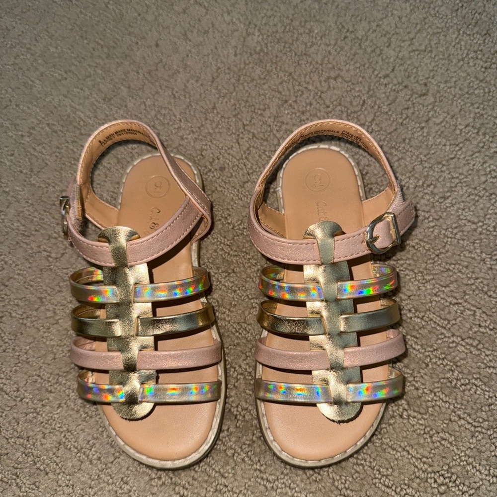 Cat and Jack golden sandals TODDLER GIRL